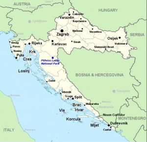 Mapa de Croacia